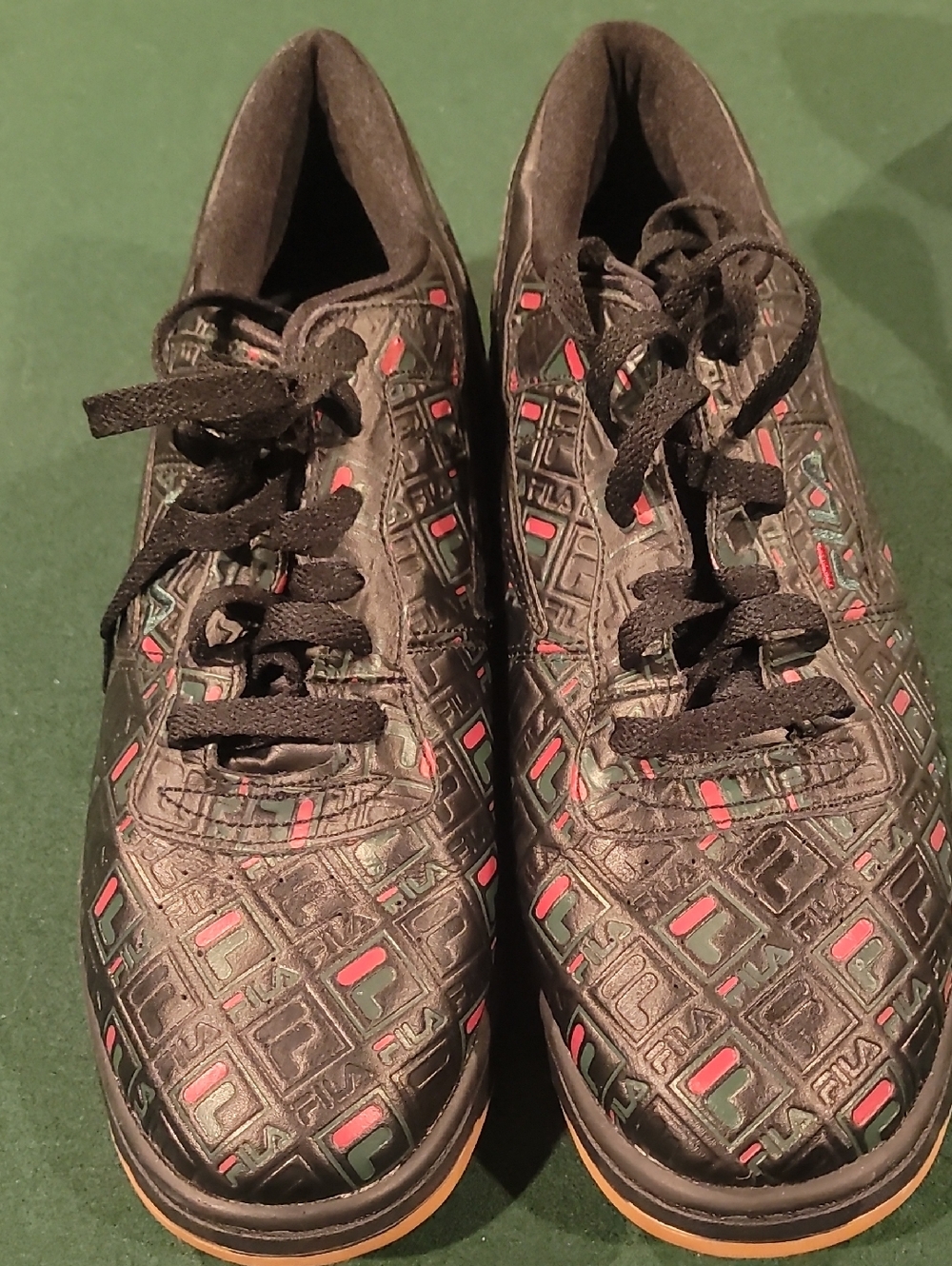 Fila Black Sneakers with Red and Green Accents